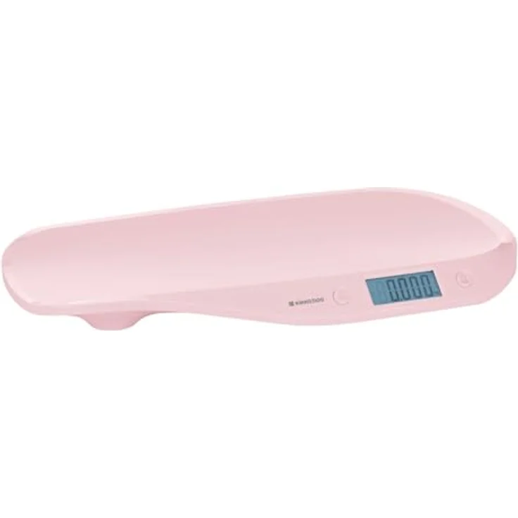 Kikka Boo Babywaage Lyra, LCD-Display mit Tarafunktion, 20 kg Tragkraft, ergonomische Wiegefläche, rosa – Bild 2
