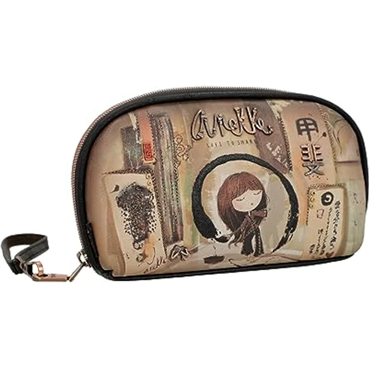 Anekke Pouch L, Federmäppchen mit hochwertiger Materialverarbeitung und Fächeraufteilung, schwarz, 19 x 12 x 5 cm – Bild 2