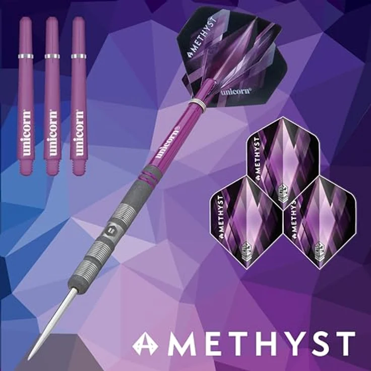 Unicorn Amethyst 1 Dartpfeile Set, 21 g, professionelle Qualität, violett – Bild 2