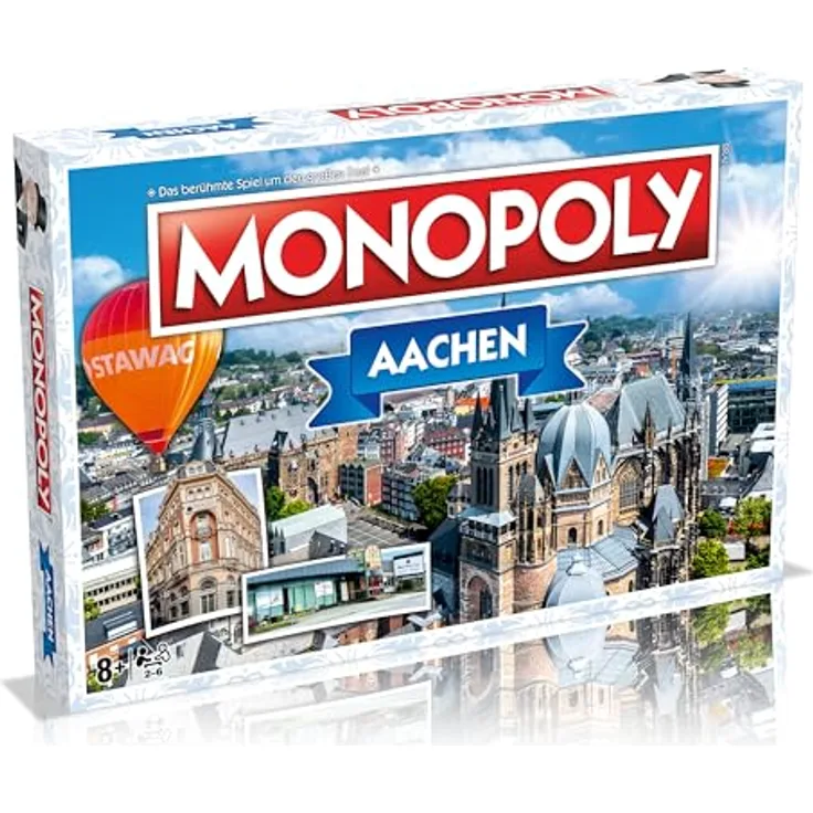 Winning Moves Monopoly Aachen Städte-Edition, Gesellschaftsspiel für die ganze Familie, ab 8 Jahren, Deutsch