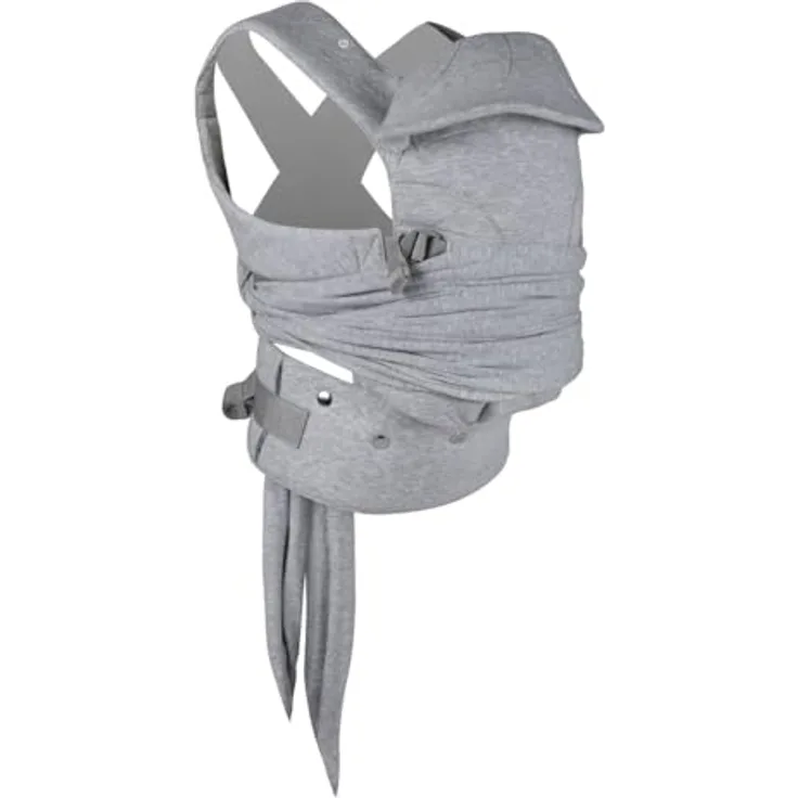 Chicco Boppy Comfygrow Babytrage, ergonomische Bauchtrage für Babys 3,5 - 15 kg, grau, waschbar