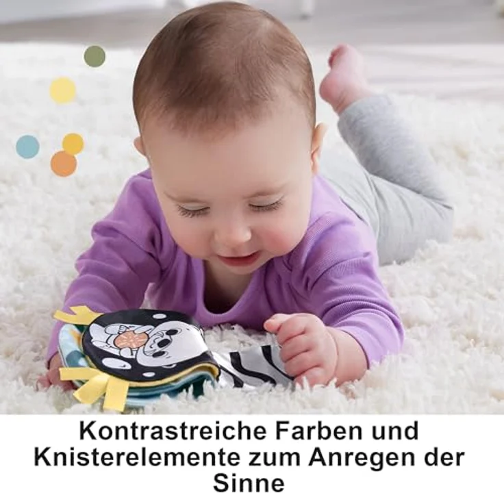 Fisher-Price Sensorik-Plüschspielzeug für Babys, Wippender 2-in-1-Otter mit Spielbuch, HXG96 – Bild 4