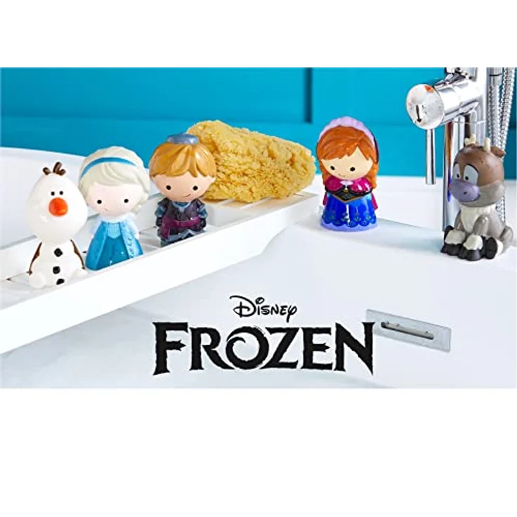 Disney Store Offizielles Badespielzeugset „Die Eiskönigin – Völlig unverfroren“, 5-teilig mit Figuren von Anna, Elsa, Olaf, Sven und Kristoff, inkl. Aufbewahrungseimer, geeignet ab 6 Monaten – Bild 2