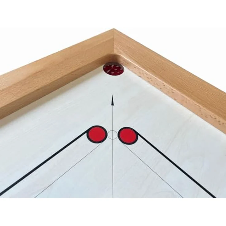GICO Carrom Board Turnier Meisterstück 74x74 cm mit Spielsteinen, Pulver und Abdeckhaube - Top Verarbeitung und Gleiteigenschaften, Made in Europe – Bild 2