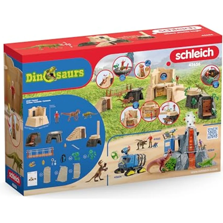 Schleich Dino Tempel Eroberung Mega-Set (42656) mit modularer Spielstruktur, inkl. 2 Dinosaurier und Figur Flynn, ca. 135 x 75 x 33 cm – Bild 10