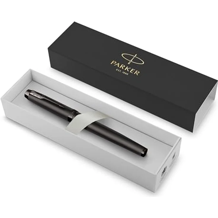 Parker Pen IM Stylus Pen, Füllfederhalter mit vollmetallischem Körper, Graphit/Braun, elegantes monochromes Design – Bild 8