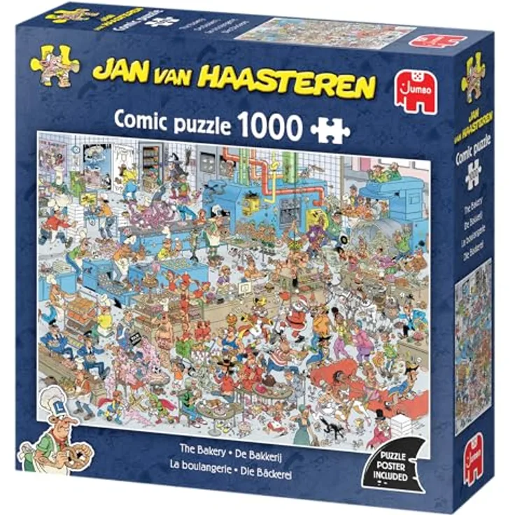 JUMBO Jan Van Haasteren – La Boulangerie – Lustiges 1000 Teile Puzzle für Erwachsene aus 100% recyceltem Karton