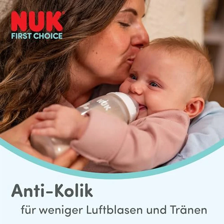 Nuk 8-tlg. Perfect-Start-Set PP First Choice Plus, Babyflaschen mit Temperature Control, Wal, 0-6 Monate – Bild 4