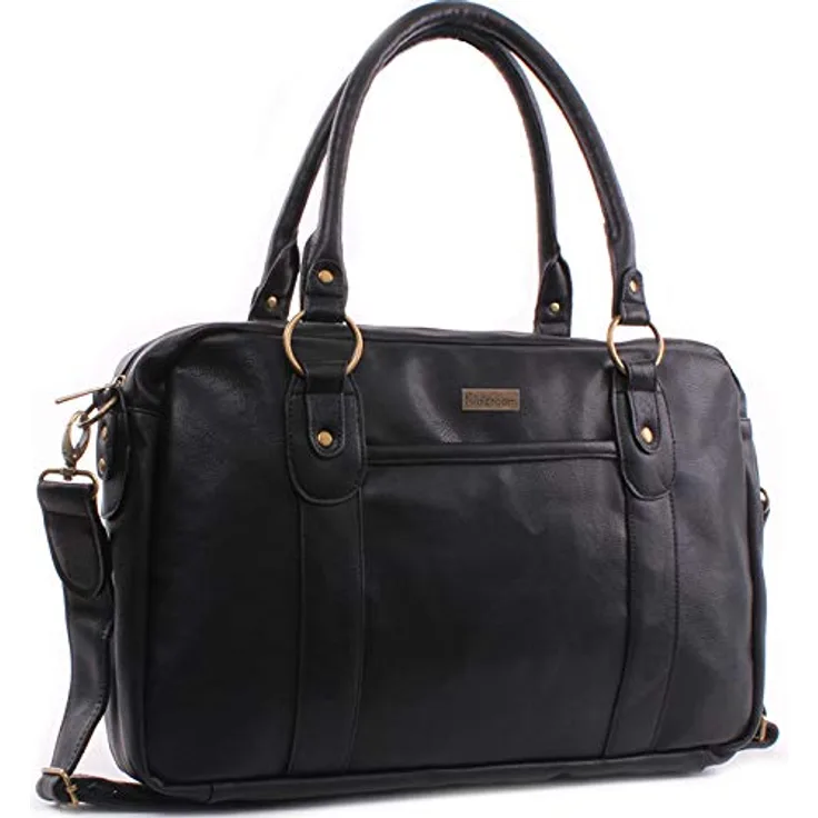 Kidzroom 030-8093-1 Wickeltasche Vision of Love- PU Leder aufges. Nieten, schwarz