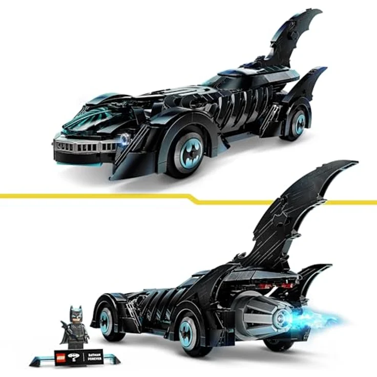 LEGO Batman Forever Batmobil 76304, 909-teiliges Bauspielzeug für ab 12 Jahre, Länge 41cm, detailgetreu mit drehbaren Rädern – Bild 3