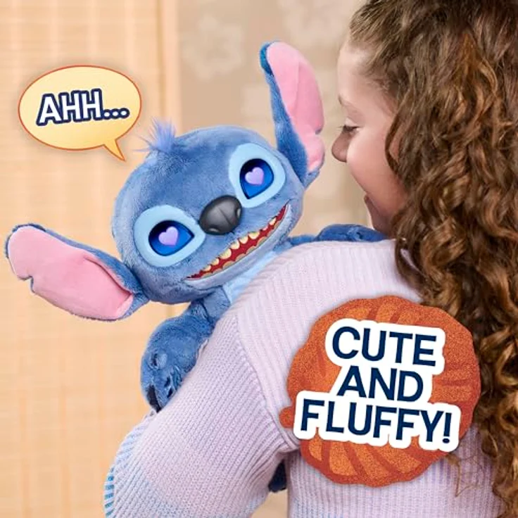 Just Play Disney Stitch Many Moods, interaktives Plüschtier 34,3 cm mit 50+ Soundeffekten, LCD-Augen und kreativen Spielmöglichkeiten, ab 3 Jahren – Bild 4