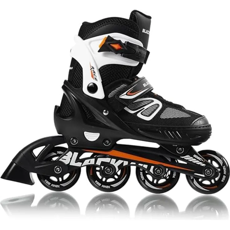 Blackwheels Sonic Inline Skates, atmungsaktiv für Jugendliche und Erwachsene, Orange, Räder 76 cm, Einlegesohle 40-43