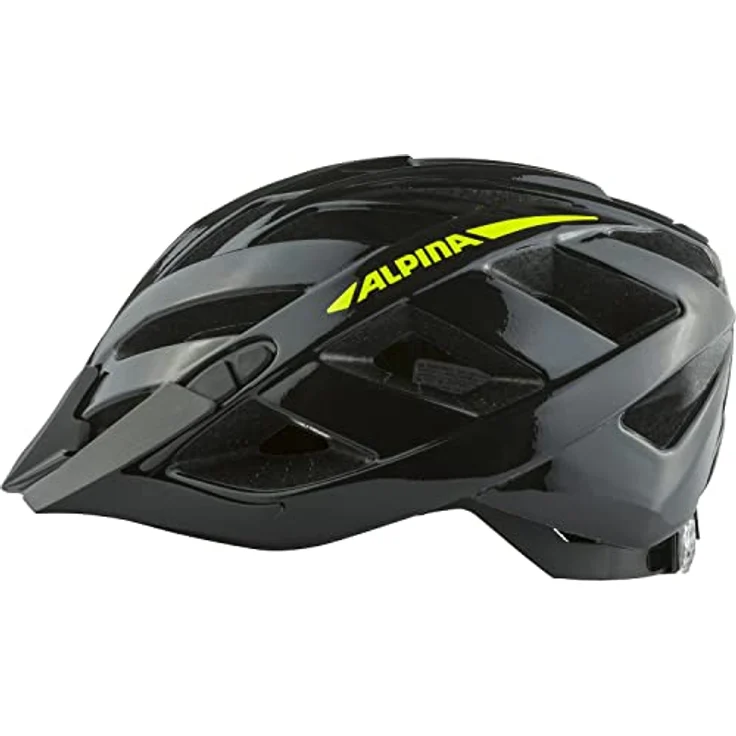 ALPINA PANOMA 2.0 - Optimal Anpassbarer, Belüfteter City & Touren Fahrradhelm Mit Fliegennetz & Nachrüstbarem LED Für Erwachsene, black-neon yellow gloss, 56-59 cm – Bild 3