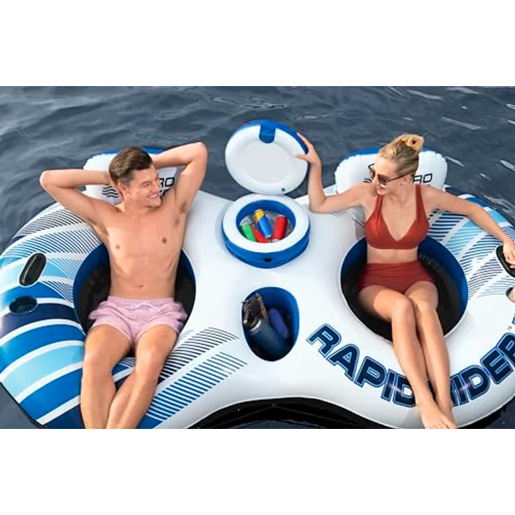 Bestway Hydro Force Rapid Rider, Doppel-Tube Schwimmring, 240cm für 2 Personen – Bild 8