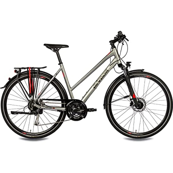 Airtracks 28 Zoll Trekking Damen Fahrrad Trekkingbike TR.2845 Trekkingrad City Bike Shimano 24 Gang Alivio RD-M3100 SGS Kettenschaltung Nabendinamo - Damen 48cm Körpergröße 155-170cm – Bild 1