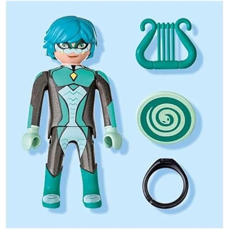 PLAYMOBIL 71868 Miraculous: Viperion, detailreiche Sammelfigur mit Harfe und Schild für fesselnde Abenteuer in Paris – Bild 3