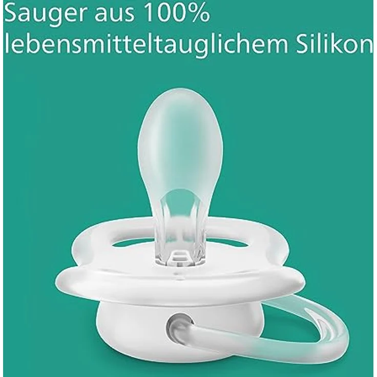 Philips AVENT ultra air Schnuller SCF085/66, 4er Pack, BPA-frei, atmungsaktiv mit großen Luftlöchern, inkl. Transport- und Sterilisationsbox, Schildkröte/Wal, für Babys 6-18 Monate – Bild 4