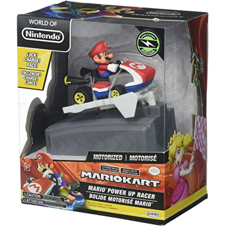Jakks Mario Kart Racers - Mario Power Up Racer, Spielzeugauto für Kindern ab 5 Jahren