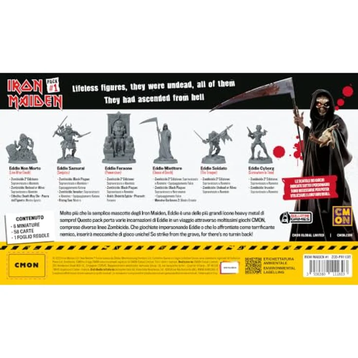 Asmodee Zombicide 2. Ed - Iron Maiden Pack 1, Erweiterung mit 6 Miniaturen und 58 Karten – Bild 2
