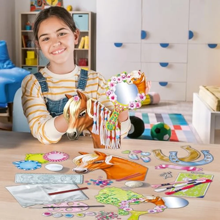 Ravensburger 23751 BeCreative - Bastelset Pferde - DIY für Kinder ab 6 Jahren, kreatives Geschenk für Mädchen und Jungen, mit umfangreicher Ausstattung – Bild 2