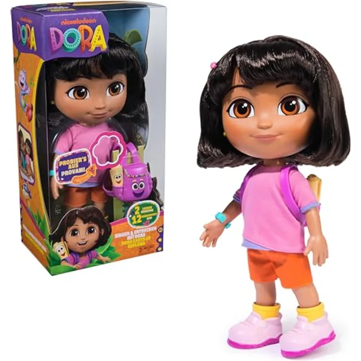 Spin Master Anziehpuppe Dora - Sing mit mir Dora, mit Sound, mehr als 25 Sätze und Geräusche, bilingual (Deutsch/Englisch)