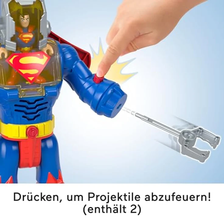 Mattel® Imaginext DC Super Friends Superman Insider im Exo-Anzug, Actionfigur mit Lichtern und Geräuschen – Bild 5