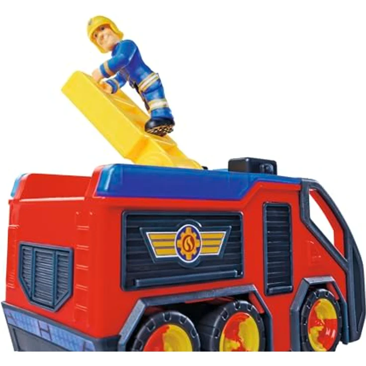 SIMBA TOYs Feuerwehrmann Sam - Fahrzeug Jupiter mit Sam Figur, Spielzeugauto für Kinder ab 3 Jahren – Bild 3
