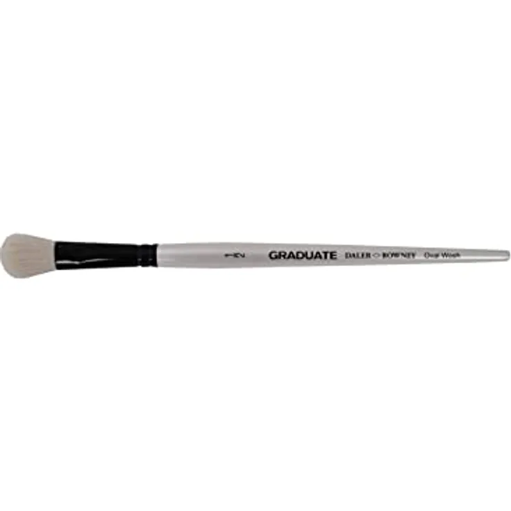 Daler-Rowney Graduate Acrylic/Oil Brush, Oval Wash 1/2", Pinsel aus weißem Ziegenhaar für fortgeschrittene Künstler