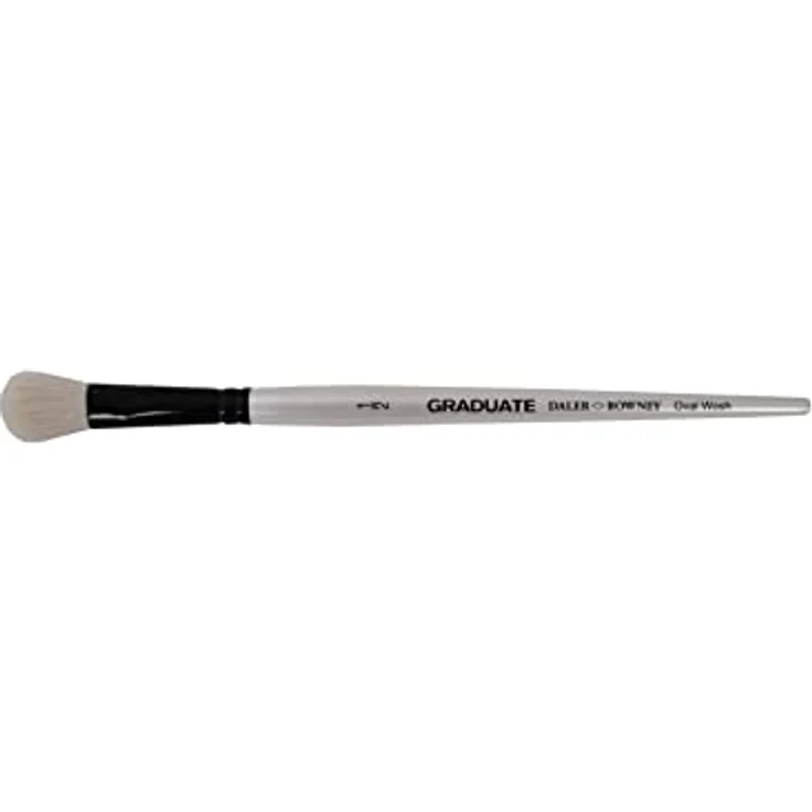 Daler-Rowney Graduate Acrylic/Oil Brush, Oval Wash 1/2", Pinsel aus weißem Ziegenhaar für fortgeschrittene Künstler – Bild 1