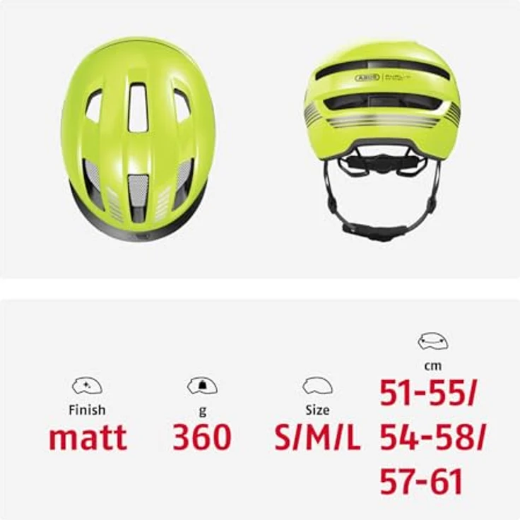 ABUS Fahrradhelm Purl-Y – NTA-Schutzhelm für E-Bike und S-Pedelec – Gelb, Größe L – Bild 5