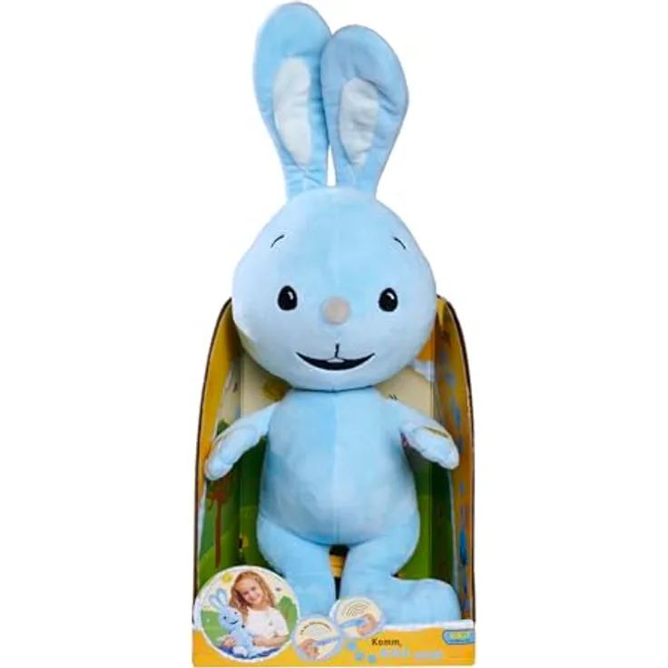 Simba Kikaninchen Plüsch mit Sound, 45cm Plüschfigur, mit dem bekannten "Dibedibedab", blau, ab den ersten Lebensmonaten geeignet