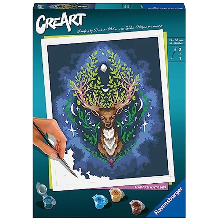 Ravensburger CreArt - Malen nach Zahlen 23640 - Pixie Cold: Mystic Deer - ab 12 Jahren