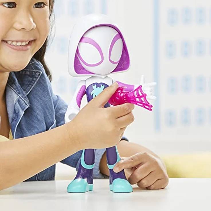 Hasbro Marvel Spidey and His Amazing Friends Ghost-Spider Figur, supergroß (23 cm), poseierbar, ab 3 Jahren – Bild 9