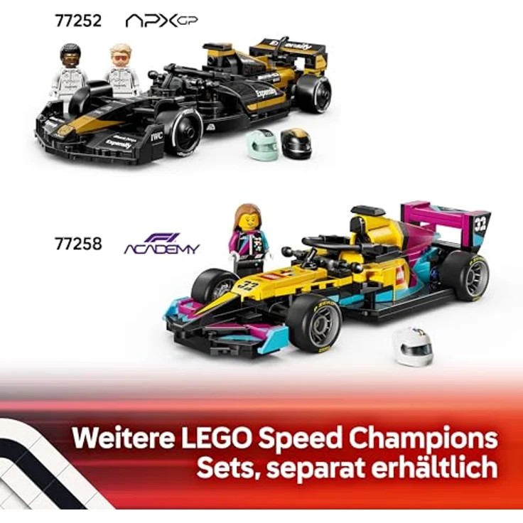 LEGO Speed Champions Audi Revolut F1® Team R26 Rennwagen (77259), 216-teiliges Modell für Kinder ab 10 Jahren, 19cm lang, detailgetreue Konstruktion mit Cockpit und Pirelli-Reifen – Bild 9