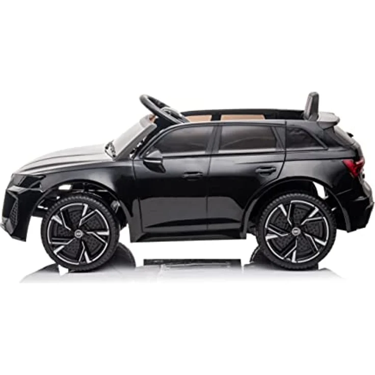 FINOOS Kinder Elektroauto A.U.D.I RS6 12V Original Lizenz Kinderauto Kinderfahrzeug - 2,4 Ghz Rc Fernbedienung (Schwarz) - Elektroauto für Kinder mit 2 x 30-W-Motor und Audioschnittstellen – Bild 3