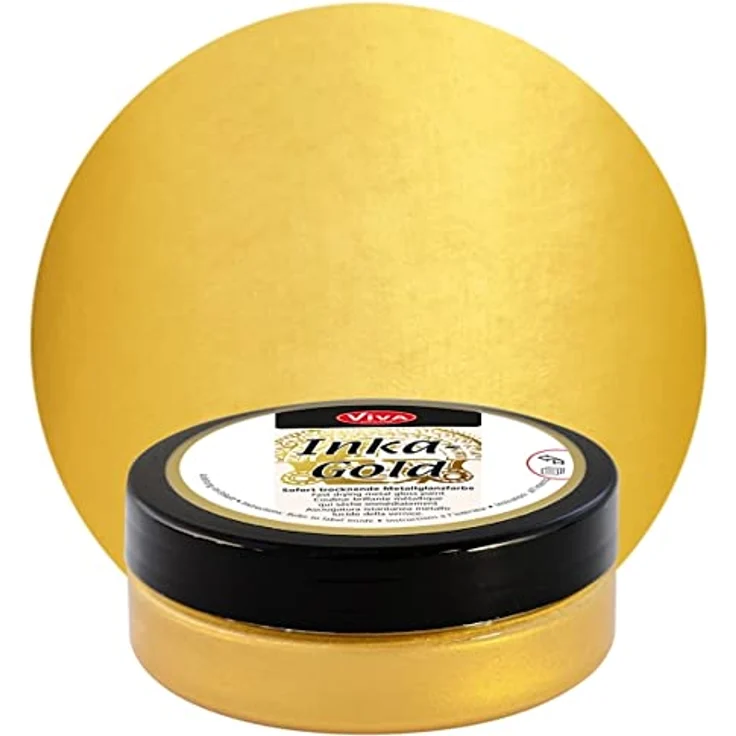 Viva Decor Inka Gold, 62,5g Metallic Polierpaste in Gold, schnell trocknend, für Holz, Ton & Terracotta, Hochglanz-Effekte für DIY Projekte – Bild 1