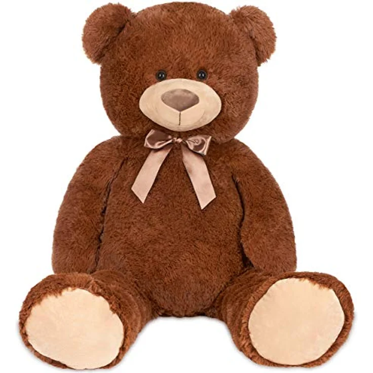 Teddybär mit Schleife 100 cm groß Stofftier Plüschtier Kuscheltier – Bild 3
