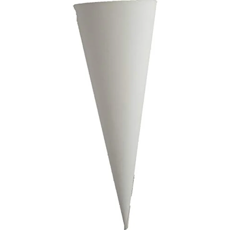 Baier & Schneider Heyda 204870035 Schultüten-Rohlinge Geschwistertüte(Höhe 35 cm, Durchmesser 11 cm, Karton, 380g/m²) weiß – Bild 1