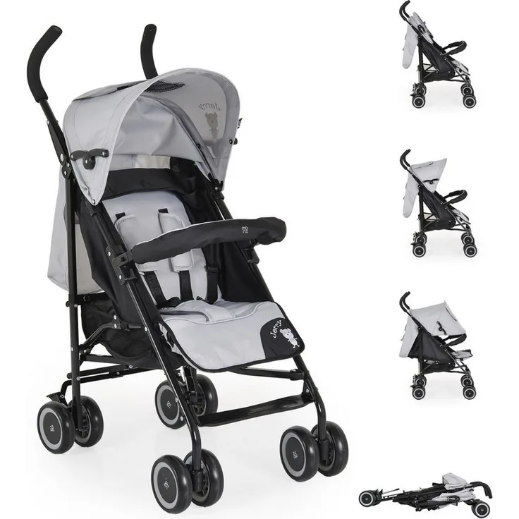 Moni Kinder-Buggy Kinderwagen Jerry, Sonnendach, schwenkbare Vorderräder, EVA-Räder