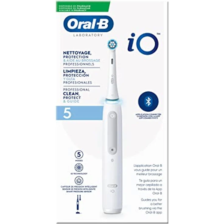 Oral-B iO 5, Elektrische Zahnbürste mit professioneller Laborreinigung und Schutz – Bild 2