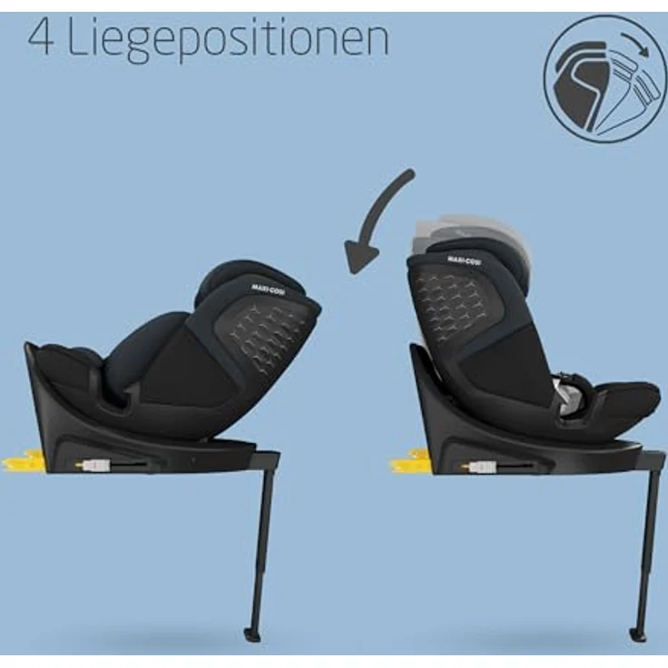 Maxi-Cosi Autokindersitz Emerald S i-Size - Tonal Black, Reboarder Kinder Autositz bis 36 kg, ab Geburt-12 Jahre & Isofix-Base – Bild 5