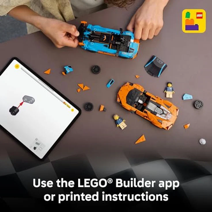 LEGO Speed Champions 77238, Lamborghini Revuelto und Huracán STO, 607-teiliges Set für 10+, detailgetreue Modelle in Miniaturformat – Bild 9