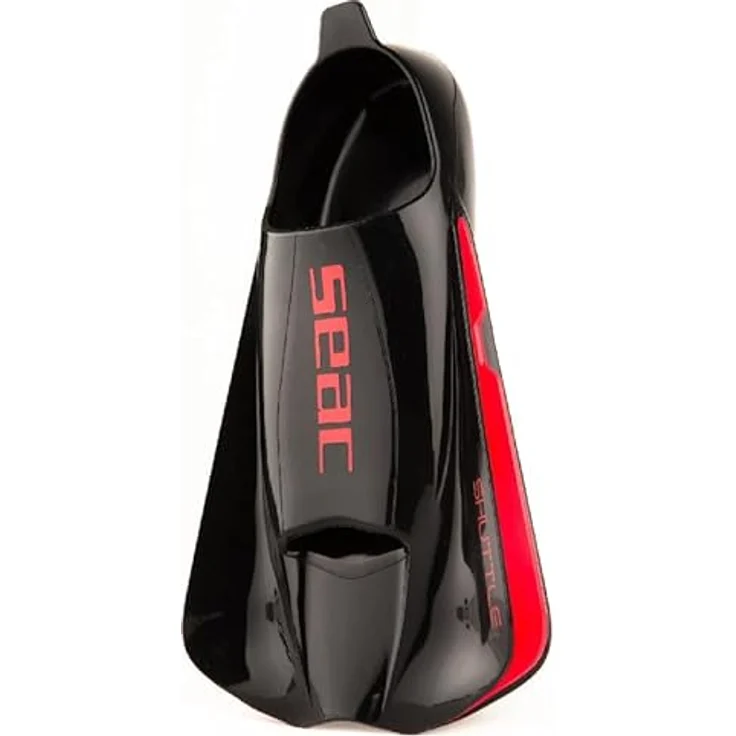Seac Unisex-Shuttle Schwimmflossen aus 100 % Silikon, kurz, für Kraft- oder Cardio-Training, Schwarz/Rot, Größe 42/43 – Bild 4