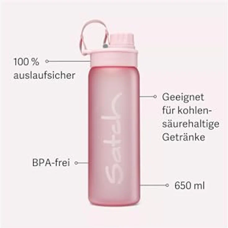 Satch Trinkflasche rose tritan – Bild 3