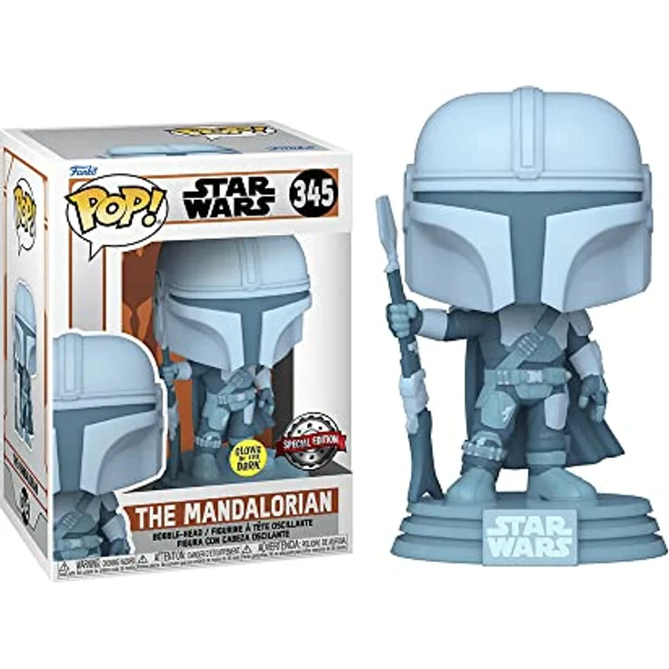 Funko Pop Star Wars The Mandalorian Holographic #345, Sammelfigur mit leuchtendem Hologramm in exklusiver Entertainment Earth Edition – Bild 4