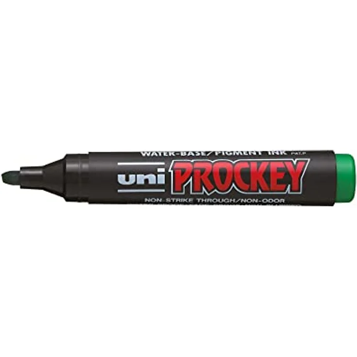 uni-ball Uni Prockey Uni Mitsubishi Pencil – Permanentmarker geruchslos PM126 – Multihalter, Wasserbasis, geruchsneutral – abgeschrägte Spitze 5,7 mm – Null-Verpackung aus Kunststoff – 8 Farben – Bild 5