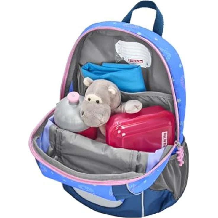 Step by Step Rucksack-Set KIGA Maxi „Rainbow Lui“, ergonomischer Rucksack mit separatem Innenfach, höhenverstellbarem Brustgurt, für Kindergarten & Freizeit, ab 3 Jahren, 10 l, lila-blau – Bild 4