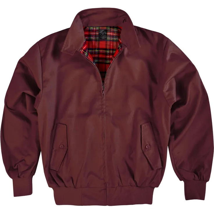 normani Blouson Herren Harrington Jacke Retro Blouson English Style mit kariertem Innenfutter Karofutter, windfest und wasserabweisend