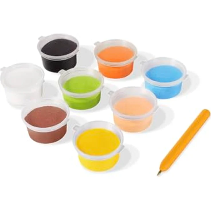 Jovi Play&Fun Sandmalerei-Set, 8 x 40 g farbiger Sand, 3 Tiermalfolien, für Kinder ab 3 Jahren – Bild 3