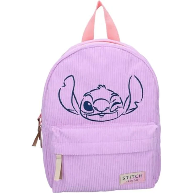 Vadobag Rucksack Stitch, rosa Cord, Kindertasche mit Print für den Kindergarten – Bild 2